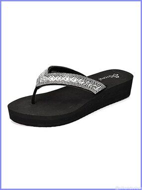 Women's Casual Summer Wedge Sandals Synthetic Slip On Open Toe Ankle Strap